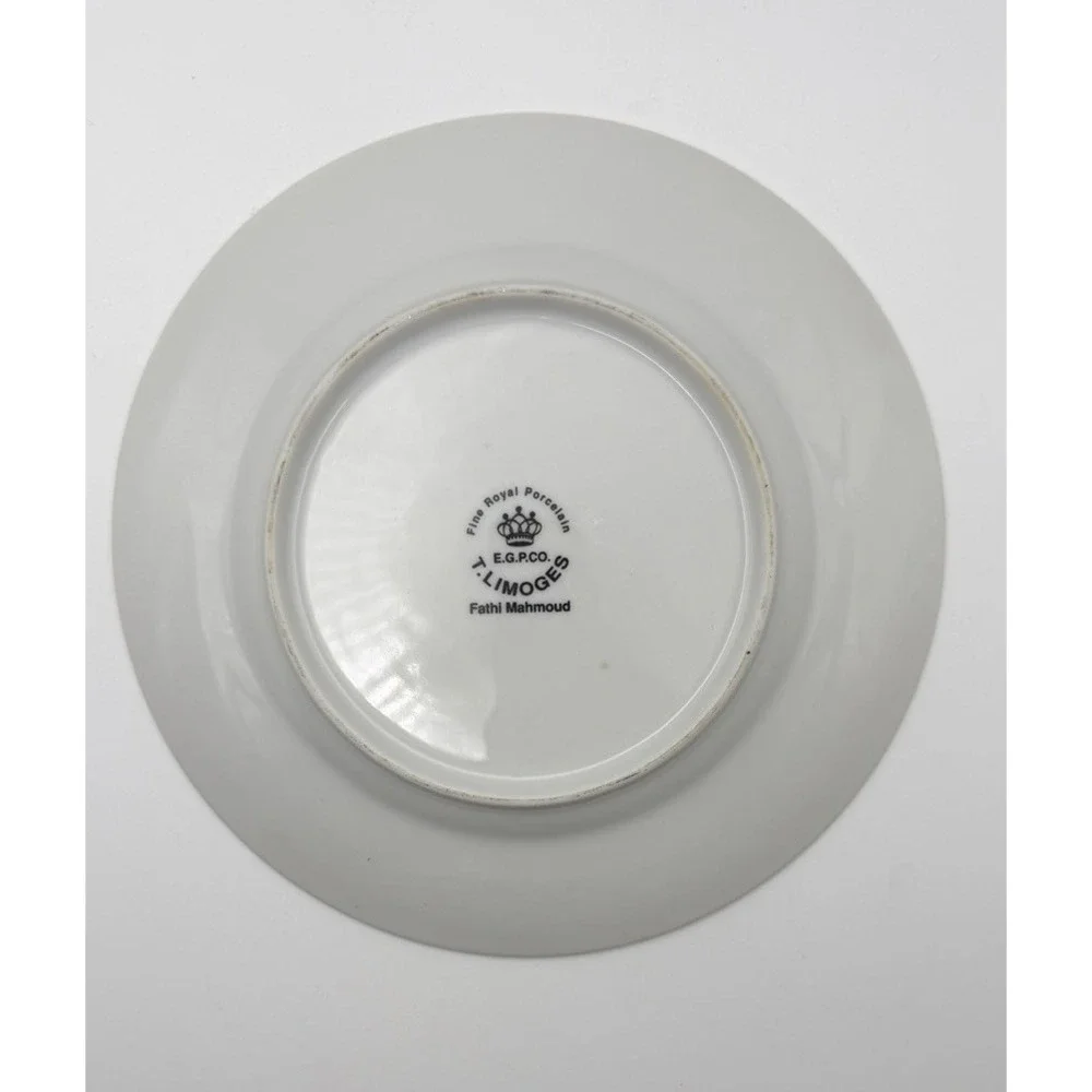 Set of 3 Limoges Egyptian Revival Decorative Plates 7.5